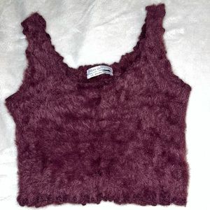 Urban Y2K plum fuzzy tank!